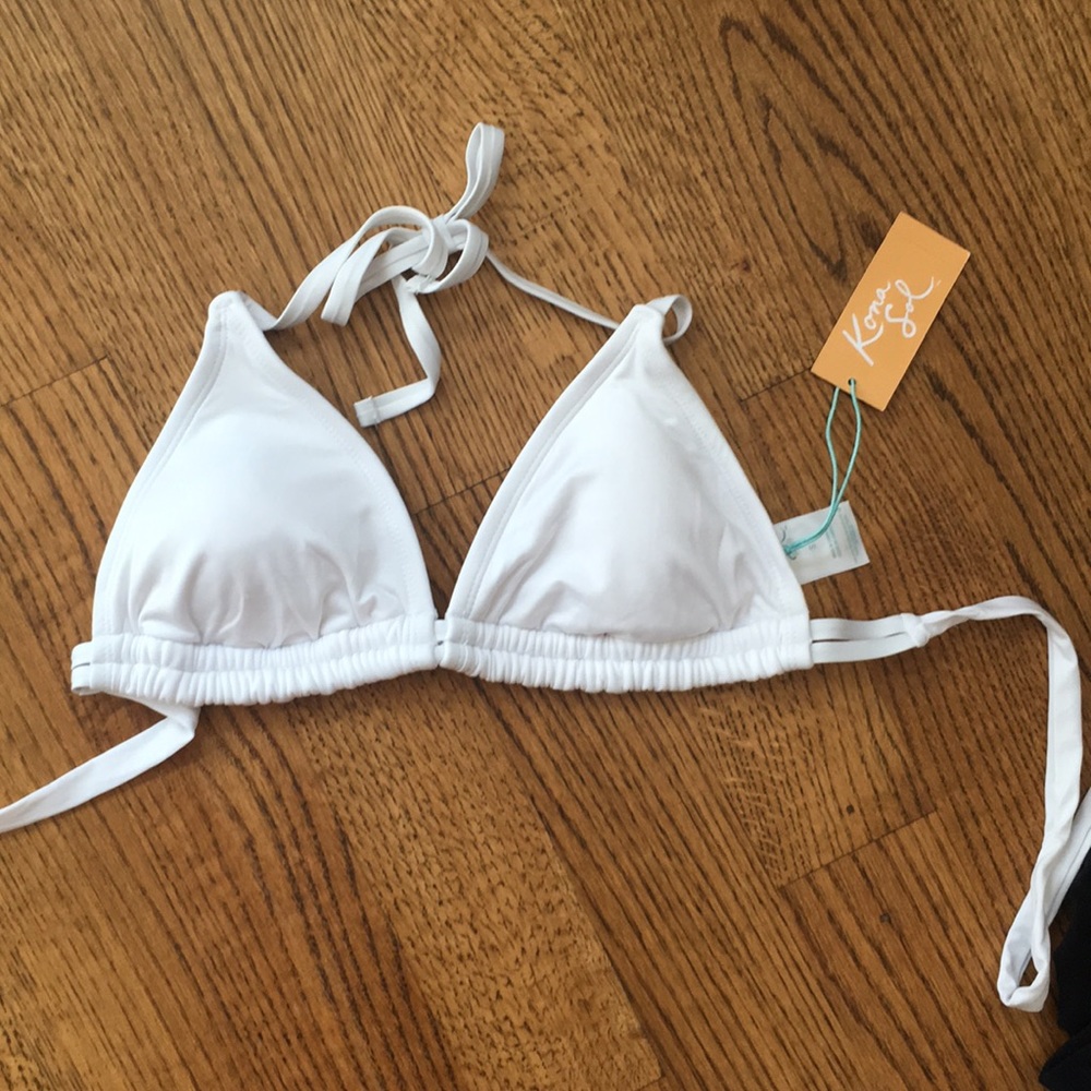 Kona Sol White Bikini Top